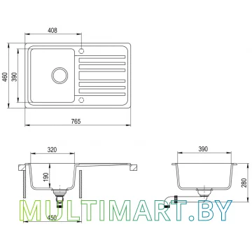 Кухонная мойка Aquasanita Notus SQ101AW (ora 112) картинка 2